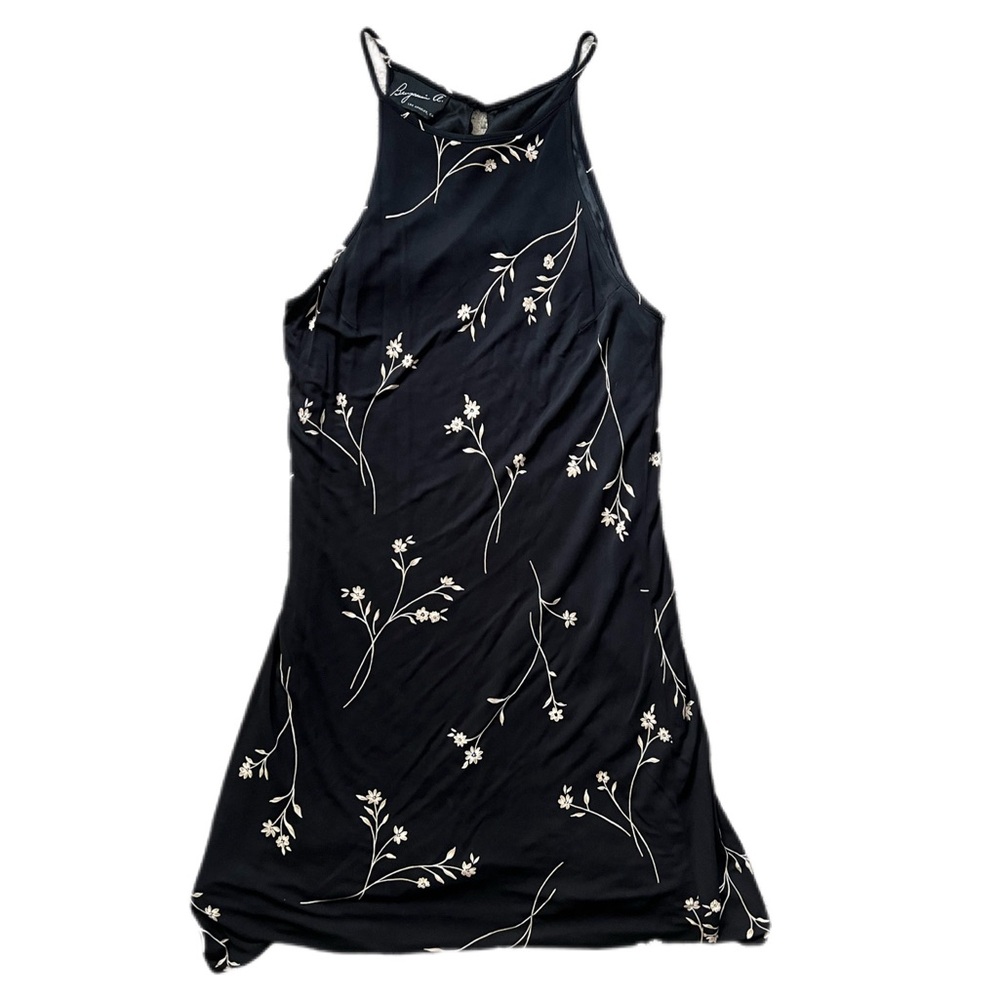 Black Floral Mini Dress